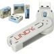 LINDY USB port lock USB-Lock + Key 4-piece set Blue incl. 1 key 40452