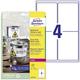 Avery-Zweckform L4774-20 Label film 99.1 x 139 mm Polyester film White 80 pc(s) Permanent adhesive Laser, colour, Laser printer, Colour copier, Copier, Manual