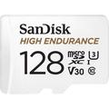 SanDisk High Endurance Monitoring miniSDXC card 128 GB Class 10, UHS-I, UHS-Class 3, v30 Video Speed Class incl. SD adapter