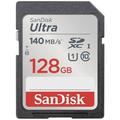 SanDisk SDXC Ultra 128GB (Class 10/UHS-I/140MB/s) SDHC card 128 GB UHS-Class 1 Waterproof, shockproof