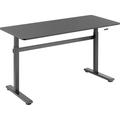 SpeaKa Professional Office desk (sitting/standing) Height-adjustable Height range: 700 up to 1170 mm (W x D) 1400 mm x 600 mm Black SP-9007520