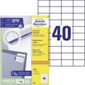 Avery-Zweckform 3651 All-purpose labels 52.5 x 29.7 mm Paper White 4000 pc(s) Permanent adhesive Inkjet printer, Laser printer, Laser, colour, Copier, Colour