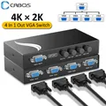 4 In 1 Out VGA Switch Splitter 2 In 1 Out VGA HD Video Converter Adapter per PC TV Box proiettore Monitor Laptop 4K 2K VGA Switch