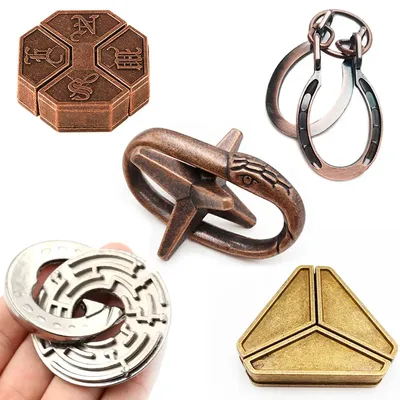 Puzzle in metallo Giocattoli per bambini Adulti Rompecabezas Metalico 3D IQ Rompicapo Casse Tete