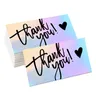 Carta di ringraziamento del Laser di 50 pz/pacco per la carta di ringraziamento dell'arcobaleno