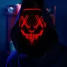Halloween Neon Led Purge Mask Masque Masquerade Party Masks Light Grow in the Dark Horror Masker