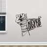 Never Give Up decalcomania da parete motivazionale Gym wall Decor vinile never give up quotes frase