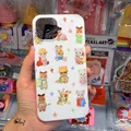 Clmj Cute Vintage Bear Cartoon Animal Star Phone Case per iPhone 14 Plus 11 12 Pro 13 Mini XR XS Max