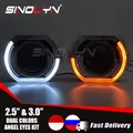 Sinolyn 2.5/3.0 pollici Angel Eyes Bi Xenon lenti per proiettore per fari H7 H4 LED indicatori di direzione luci per auto accessori per auto,lenticolare bi xenon proiettori lenticolari auto