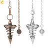 Pendolo radioestesia pendolo divinatorio pendolo esoterico Metallo Pendolo Amuleto A Spirale del