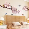 Ramoscelli uccello piccola casa nido d'uccello adesivi murali per camera dei bambini studio camera