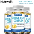 MUTSWEET Omega-3 Oil Complex Gel con semi di lino di pesce per adulti cura sana DHA ed EPA rafforza