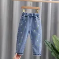 Уens bambini neonate abbigliamento Casual Jeans pantaloni bambino neonato Denim abbigliamento