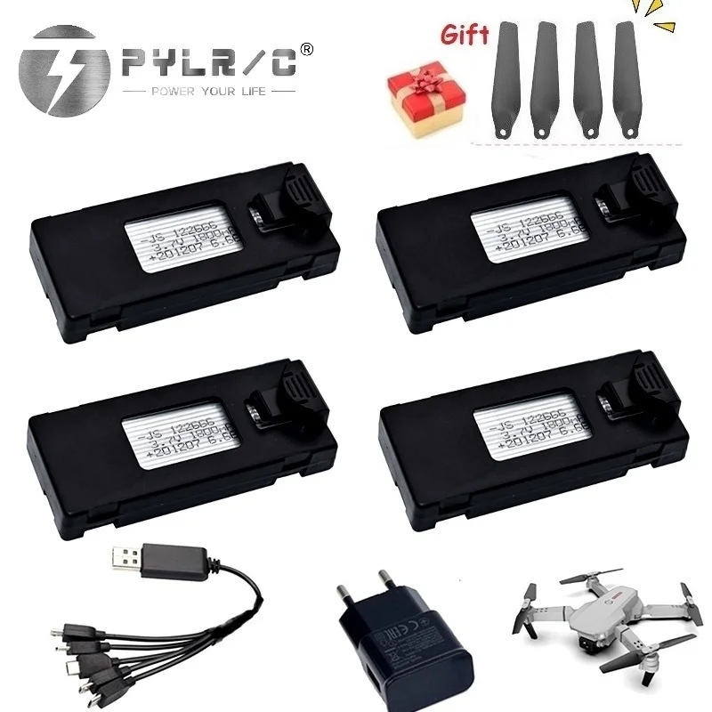 3.7V 1800Mah RC Drone accessorio batteria per E88 E88PRO Ls-E525 E525 PRO caricabatterie Mini Uav Drone batteria speciale 1800mAh Rc parti