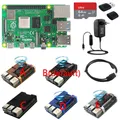 Kit originale Raspberry Pi 4 modello B 8GB 4GB 2GB RAM + custodia in alluminio + doppia ventola + dissipatore di calore + alimentatore + scheda 64 32GB opzionale