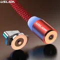 USLION 3M Cavo Micro USB Magnetico Per Samsung Telefono Mobile Android Tipo-c di Ricarica Per iPhone 14 13 12 Cavo di Caricatore Magnete