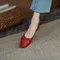 Calzature estive da donna con fiocco scarpe rosse per donna 2024 punta tonda appartamenti piatti in