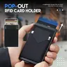 Porta carte di credito in alluminio porta carte di credito RFID porta carte di credito Pop-up