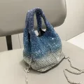 Manico strass pochette da sera borse e borsetta borsa a tracolla hobo di design di lusso borsa a