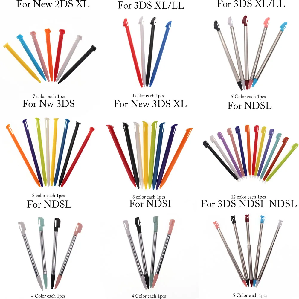 Penna per Console di gioco con penna stilo Touch Screen in plastica e metallo per Nintend 3DS 2DS XL LL per il nuovo 3DS LL XL per accessori di gioco NDSi