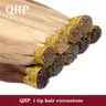 Straight I Tip Hair Extensions Natural Real Human Fusion Hair Extensions 50 pz/set Capsule di