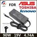 19V 4.74A 90W 5.5*2.5mm Caricatore Del Computer Portatile di Alimentazione Per ASUS Toshiba/Lenovo Adattatore A46C X43B A8J K52 U1 U3 S5 W3 W7 Z3 Notebook