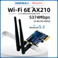 Scheda Wi-Fi 6E AX210 PCIe Wifi 2.4G/5G/6GHz 5374Mbps PCI Express Schede di rete wireless Adattatore WiFi Bluetooth 5.3 per PC
