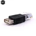 1 pz PIÙ NUOVO Crystal Head RJ45 Maschio a USB 2.0 AF A Femmina Adattatore Connettore Del Computer Portatile Cavo di Rete LAN Convertitore Ethernet spina