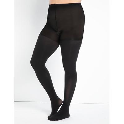 Plus Size Women's Premium Opaque Tights by ELOQUII in Black (Size 26/28)