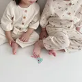 Set di vestiti per bambini svegli del bambino 2 pezzi moda ragazze ragazzi manica lunga bottone