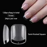 120 pz/borsa Square Full Cover scolpito Soft Gel Nail Tips Press On Clear XS Short Round Almond