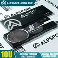 Alpsport AIR 10U Ultra leggero 52g T500 Racchetta da badminton Rimbalzo veloce Importata Massimo 28 libbre 100% fibra di carbonio Pro + Racchetta in titanio Per giocatori di livello da intermedio ad