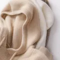 Autunno inverno maglione di cachemire con cappuccio pullover femminile sciolto 100% pura lana felpa
