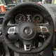 Coprivolante per auto treccia in pelle artificiale per Volkswagen Golf 6 GTI MK6 VW Polo GTI