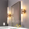 Moderno tubo di metallo tubo su giù lampade da parete a LED camera da letto foyer bagno soggiorno wc