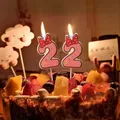 Candele di compleanno con numero di nodo a fiocco carino 1 2 3 4 5 6 7 8 9 candela di compleanno per