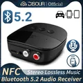 Ricevitore audio Bluetooth 5.2 RCA 3.5mm AUX USB Stereo NFC Adattatore wireless U-Disk/Scheda TF con microfono per kit per auto Amplificatore altoparlante