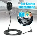 Microfono Microfono esterno da 3,5 mm per unità principale del veicolo per auto Ricevitore radio audio stereo abilitato Bluetooth DVD GPS con cavo da 3 m