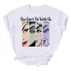 Disney Cartoon Villain T Shirt donna cattivi Princess Graphic T-Shirt Harajuku Streetwear White Tops