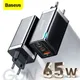 Baseus GaN 65W caricatore USB C ricarica rapida 4.0 3.0 QC4.0 QC PD3.0 PD USB-C tipo C caricatore