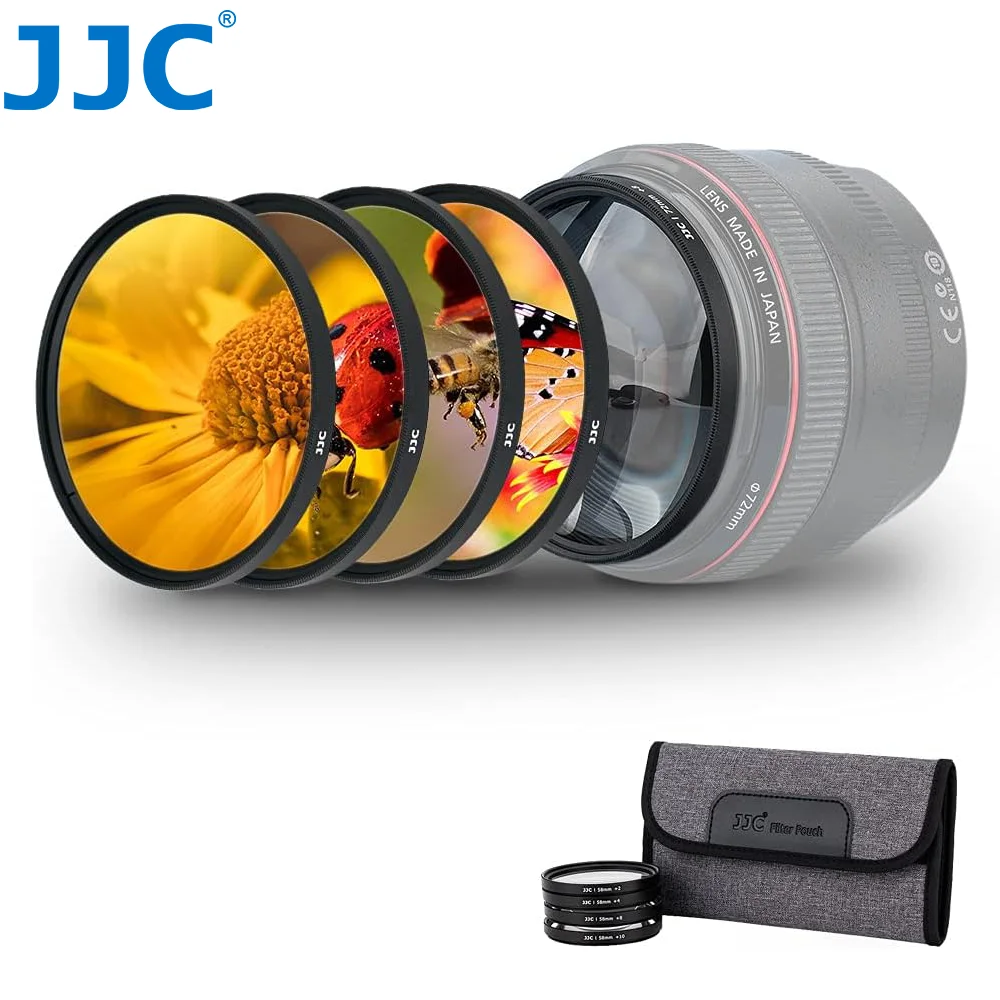 Kit filtro obiettivo JJC Macro Close Up con custodia filtro per Sony A6600 A6500 +2 +4 +8 +10 Filtri Close-up 49mm 55mm 58mm 62m 77mm