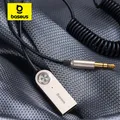 Baseus Trasmettitore Bluetooth Ricevitore Bluetooth senza fili 5.0 Auto AUX Adattatore Bluetooth da 3,5 mm Cavo audio per cuffie altoparlante