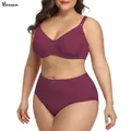 Beauwear 80D-120F Set di biancheria intima taglie forti da donna Set di biancheria intima Sexy in