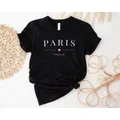 Francia parigi BALI MARSEILLE islanda libano stampa abbigliamento donna T Shirt nera manica corta in