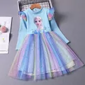 2023 New Princess Dress Girls Dress primavera autunno Kids Dress a maniche lunghe per vestiti da