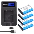 Caricabatterie LCD batteria 1800mAh Li-40B Li-42B EN-EL10 per Olympus Li 40B 42B, Nikon EN EL10, FinePix XP70 XP60 XP50 T550