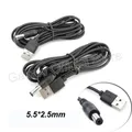 USB 2.0 maschio A A DC 5.5mm x 2.5mm spina Jack connettore presa cavo di alimentazione cc linea cavo