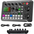 Scheda audio live e interfaccia audio con effetti mixer DJ e cambio voce, mixer audio stereo