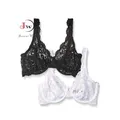 Reggiseno Push-Up con ferretto sfoderato in pizzo da donna Sexy reggiseni in pizzo pieno reggiseni