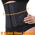 9-Steel-Bone sottoseno da donna in lattice Sport cintura vita Trainer corsetti clessidra Body Shaper